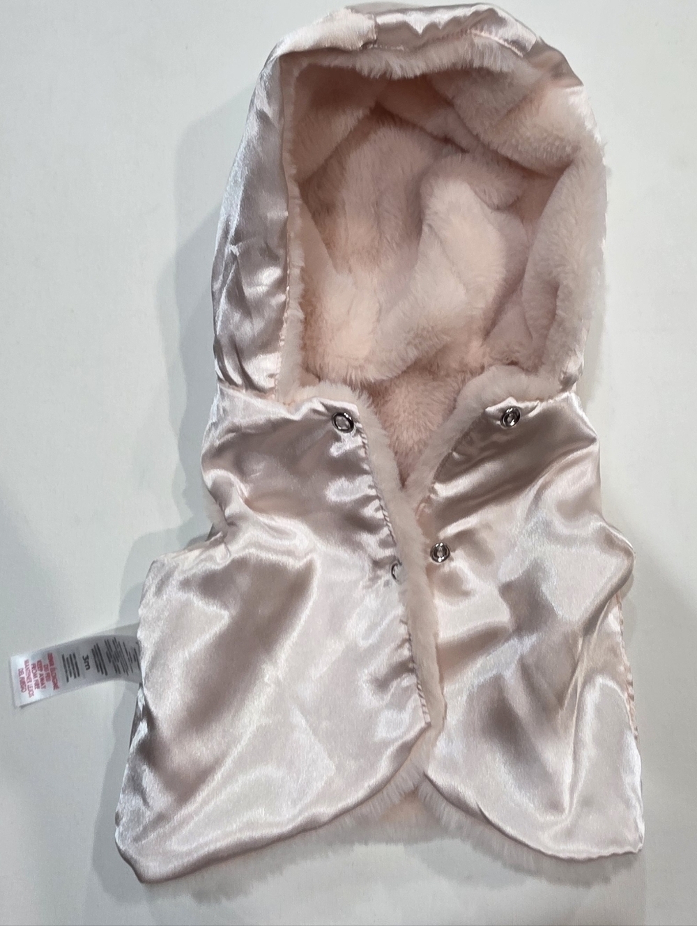 122. PL-Baby by Petit Lem Pink Faux Fur Hooded Vest - 3M - Picture 3 of 5